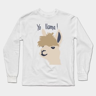 Yo llama! Llama greetings illustration Long Sleeve T-Shirt